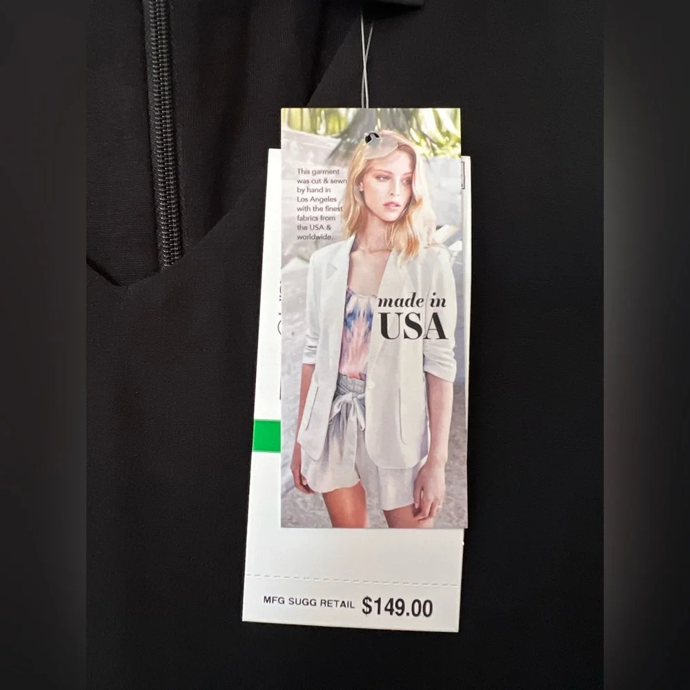 Karen Kane Hi Lo Chiffon Sleeveless V-Neck Black Dress - Picture 4 of 13